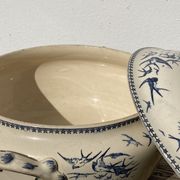 Iron earth tureen, Hirondelle model from the Lafitte factory in Bordeaux - old earthenware