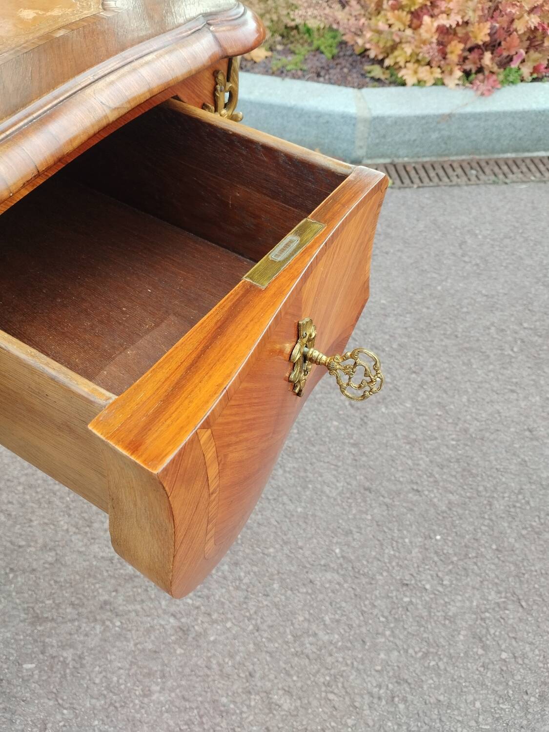 antique Louis XV style marquetry desk