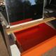 Allibert small vanity cabinet bathroom orange 1970