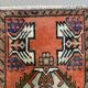 Small vintage turkish rug 96x51 cm, short runner, tribal, shabby, mini carpet