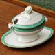 Antique mustard pot in Paris porcelain