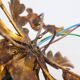 Medium size gilded floral flush mount light, Germany 1960s