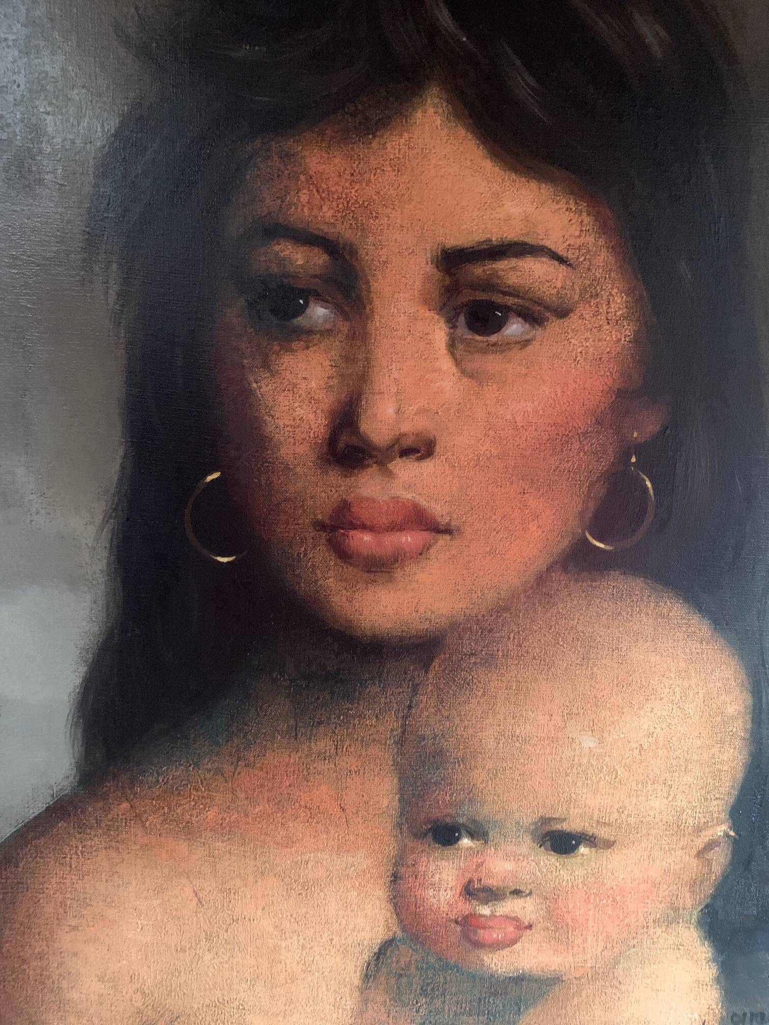 A. van BELLEGHEM (1922 - 1996) "Mother and child".