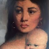 A. van BELLEGHEM (1922 - 1996) "Mother and child".