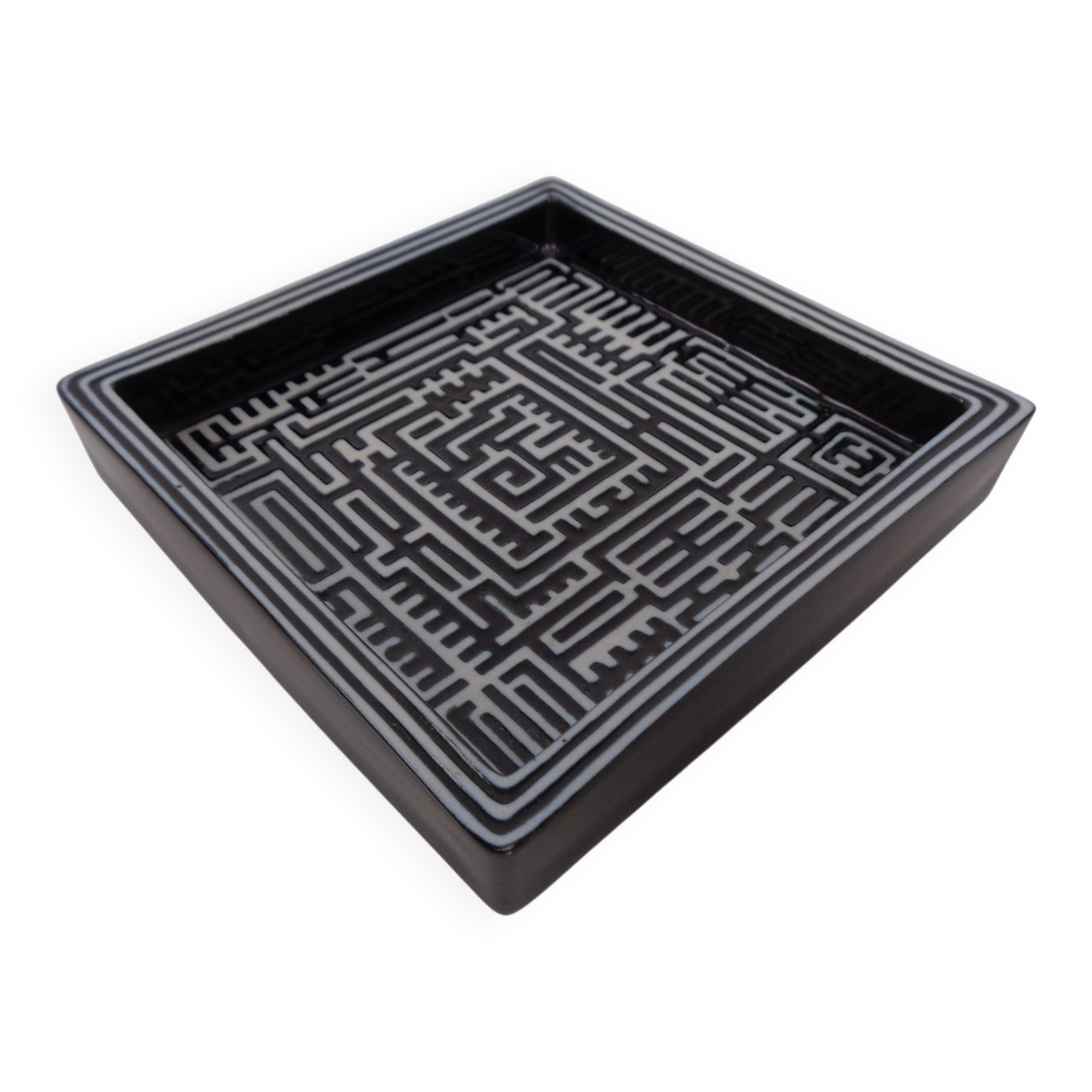 Domino Plate by Stig Lindberg for Gustavsberg, 1950s