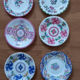 6 dessert plates English porcelain