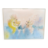 Michel constant. Watercolor on paper.