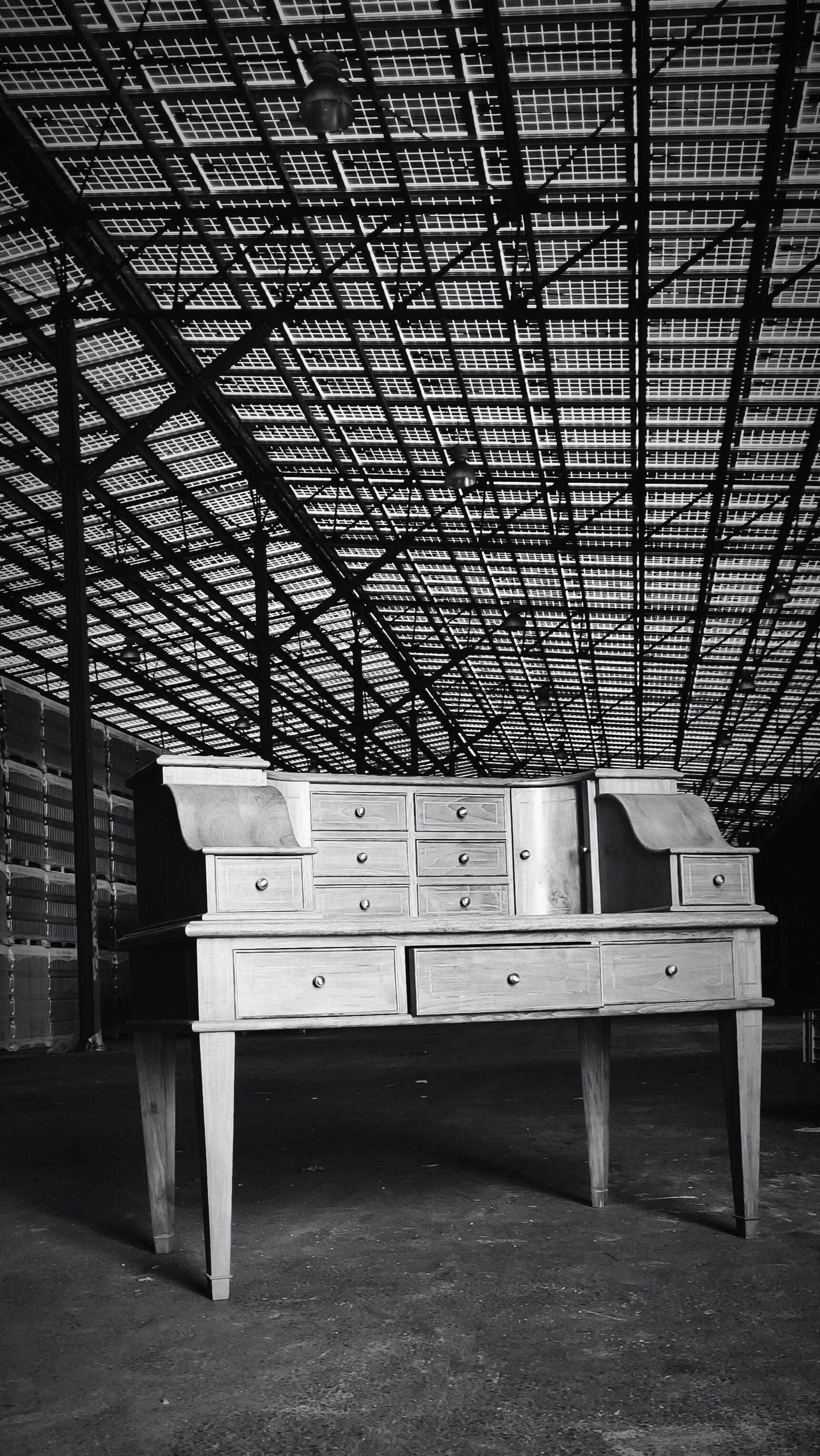 Tiered desk, Carlton cover desk