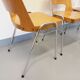 4 vintage stackable chairs model barrel Manhattan brand Baumann brand 70s