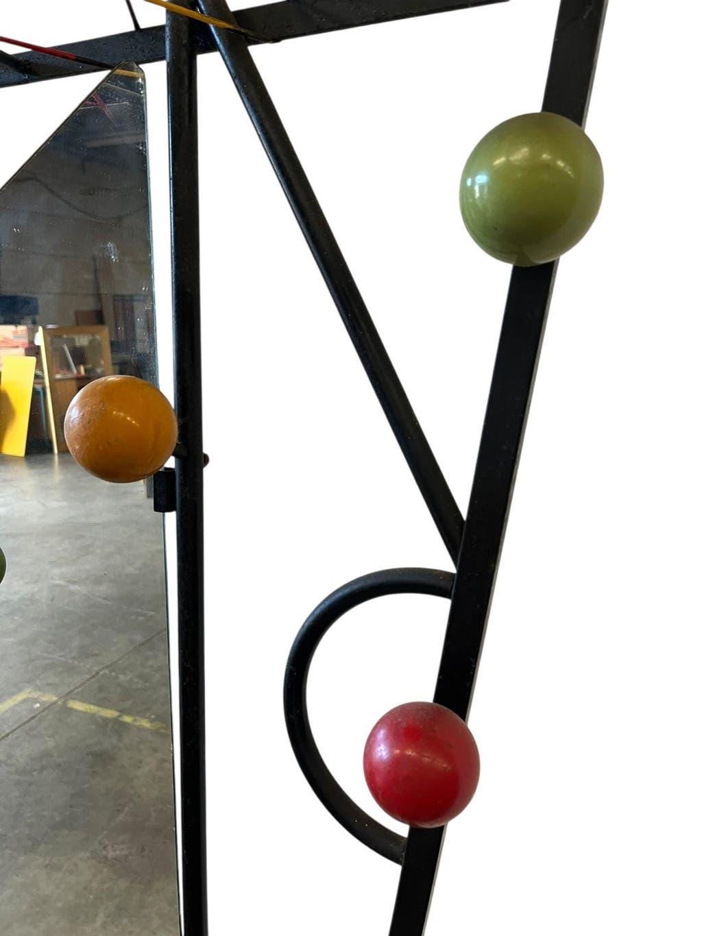 Vintage 'atomic' wall coat rack Roger Féraud