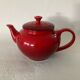 Le Creuset Cherry Red Teapot with Stainless Steel Filter 0.5L