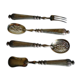 Covered to old chiseled silver hors d'oeuvres