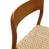 Set of 4 JL Moller model 75 chair by Niels Otto Moller Danish Design