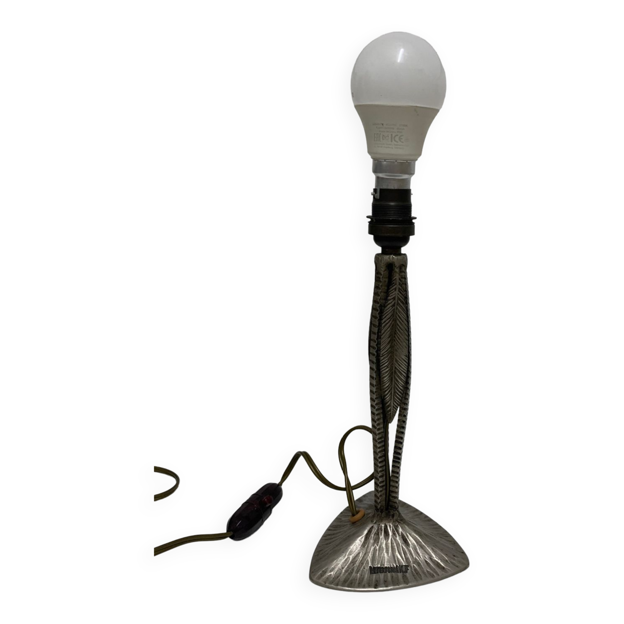 Art Deco Lamp Foot Leaf Pattern