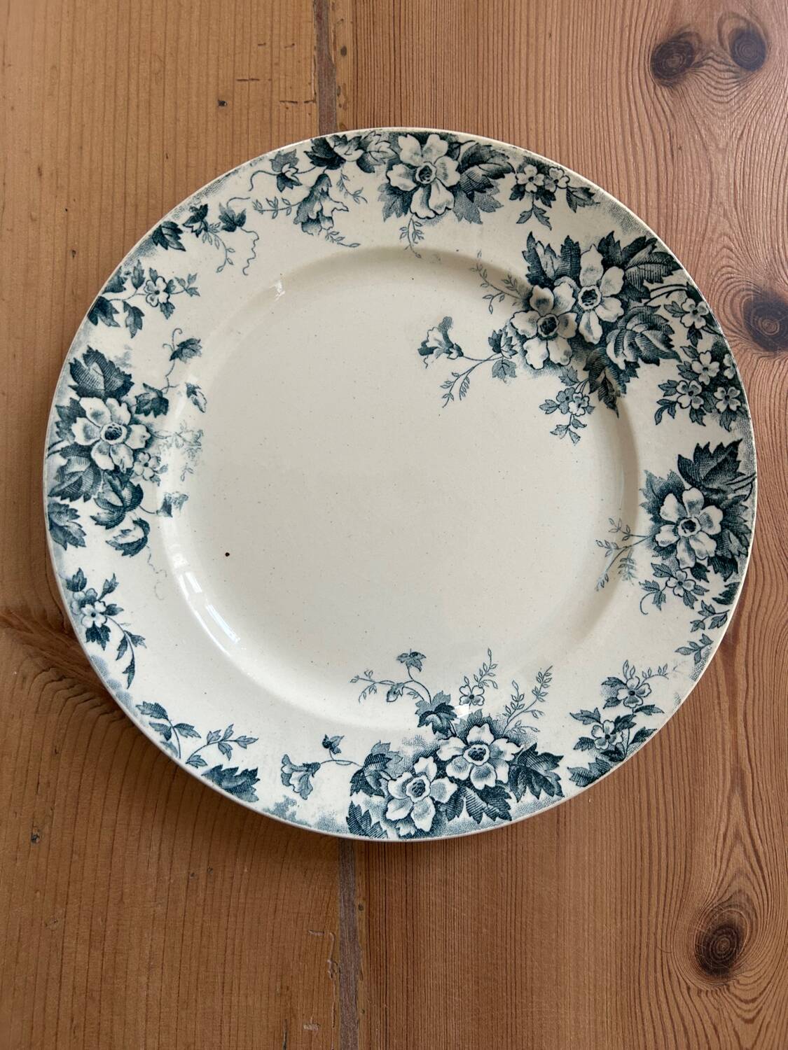 Series of 3 old flat plates “Terre de Fer”