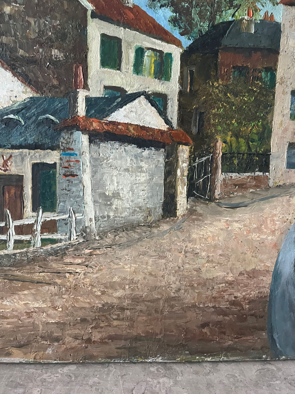 Paris Montmartre cabaret Lapin Agile, oil on canvas 1965