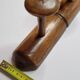 Wooden wall coat rack turned in imitation of bamboo, 6 hooks, 84 cm