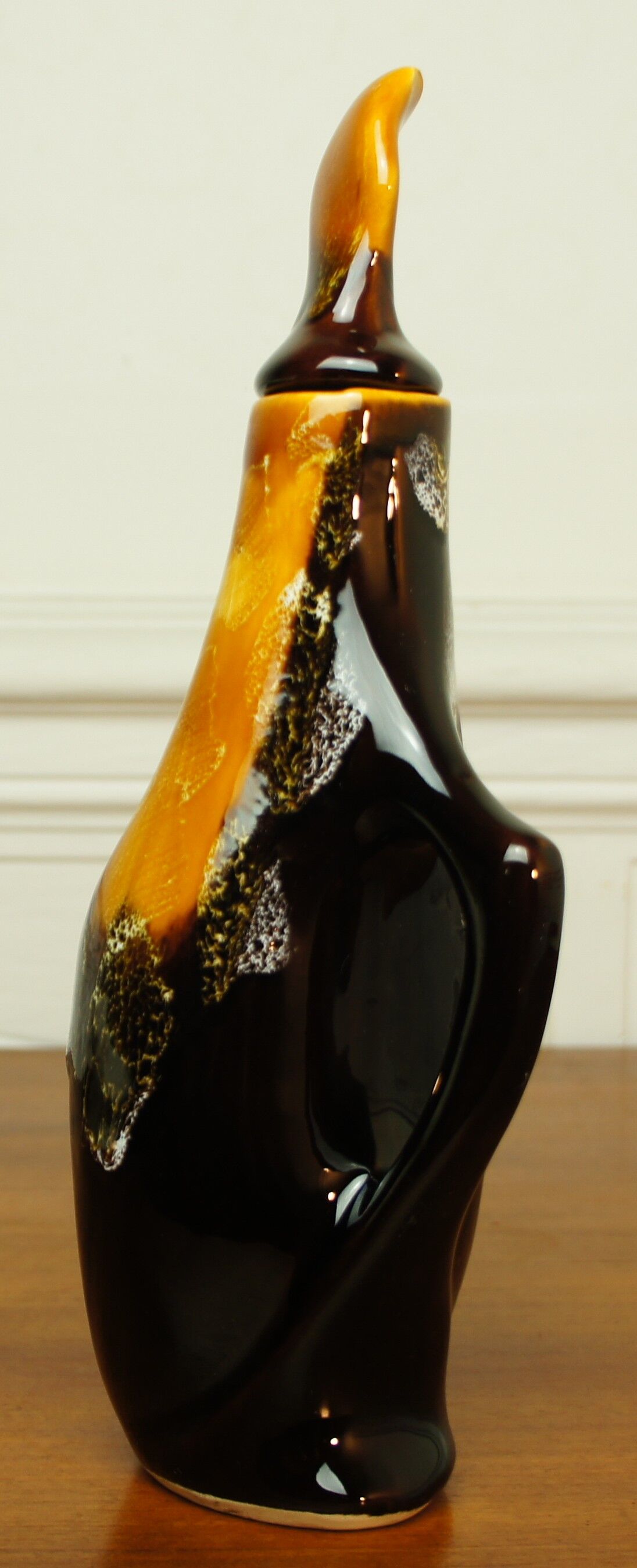 Vallauris-stamped ceramic carafe
