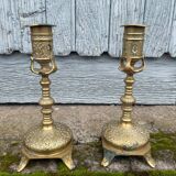 Old pair of candlesticks
