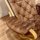 "Pernilla" leather armchair "Bruno Mathsson" 1960.