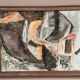 Swedish Original Oil on Canvas – "Abstract Composition" by Eivor Lindberg – 1967 – Signed – Vintage and Framed – 68 × 52 cm (26.8 in × 20.5 in)