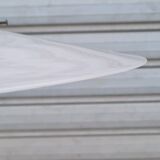 Large white opaline pendant light