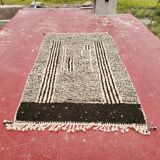 Authentic Beni Ouarain Rug 236x152 cm – Natural Cream Wool