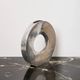 Vase L rond ajouré en fonte d'aluminium, 1970s
