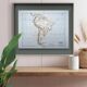 South America, vintage map, 1887, Authentic