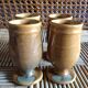 Set of 4 cups glazed ceramic