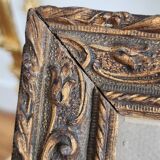Golden stucco frame with pretty landscape