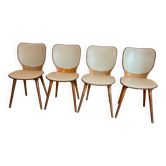 Ensemble de 4 chaises vintage baumann
