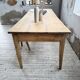 Pine and oak farmhouse table with multiple drawers, communal type, 240cm.