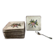 10 Square Dessert Plates by Emile Tessier, Malicorne