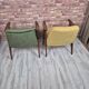 Fauteuil de milieu de siècle restauré type 366 par j. chierowski - jaune années 1960