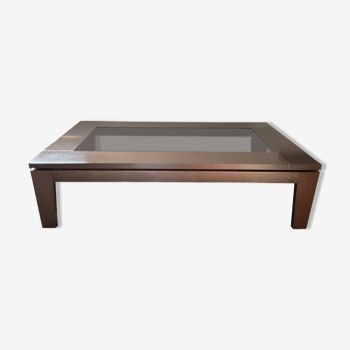 Italy coffee table in wood and glass