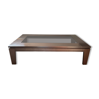 Italy coffee table in wood and glass