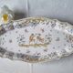 Large oval earthenware dish from Martres Tolosane, “Moustiers” model