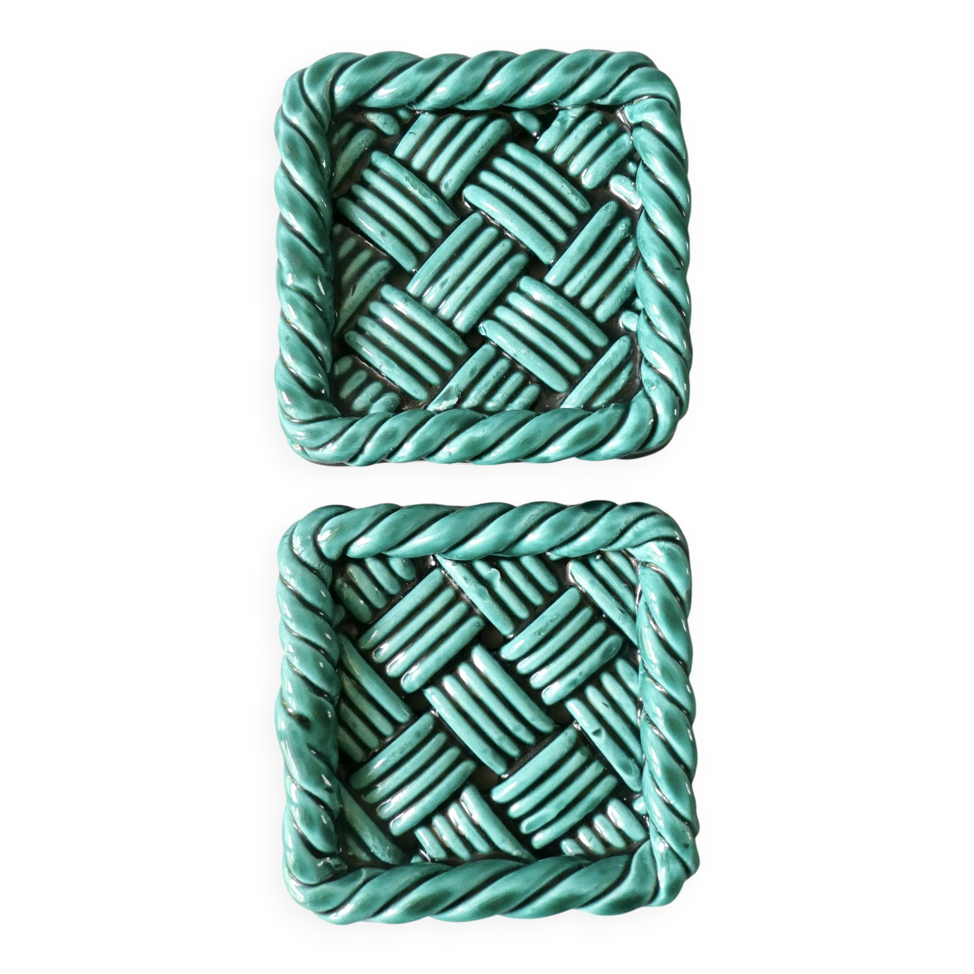 2 slip coasters, 1960s
