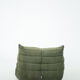 Togo Armchair and Pouf in Khaki wide Corduroy