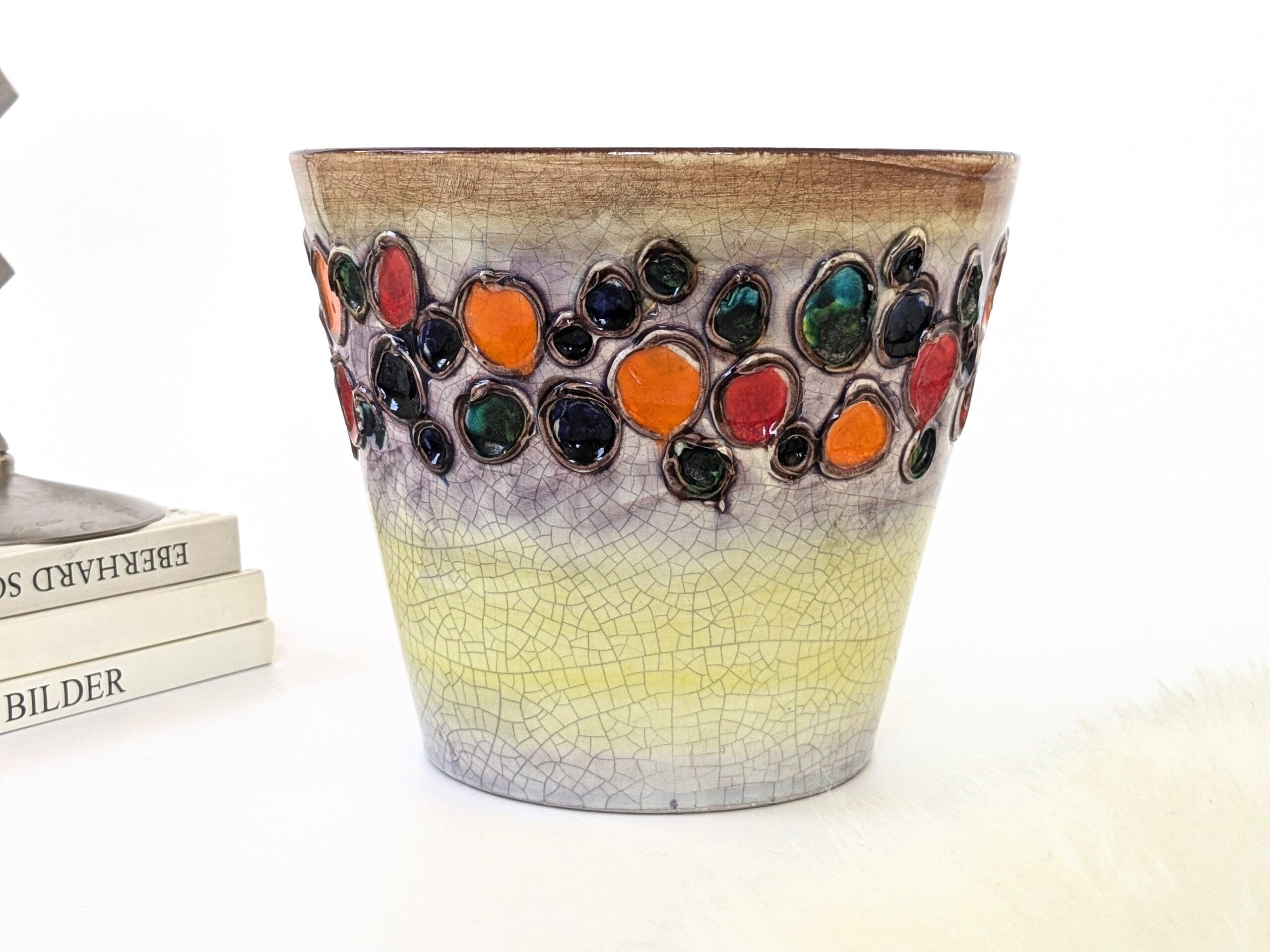 Ceramic flowerpot from the 60s | Alvino Bagni | Italy
