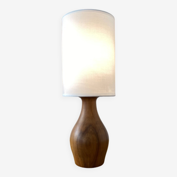 Walnut table lamp, vintage