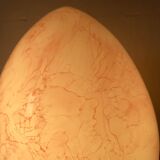 Pink marbled egg lamp, 80s