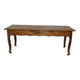 Louis XV style farmhouse table in cherry wood 19th century