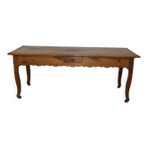 Louis XV style farmhouse table in cherry wood 19th century