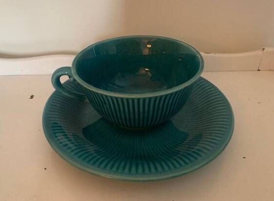 Large Gien cup and saucer