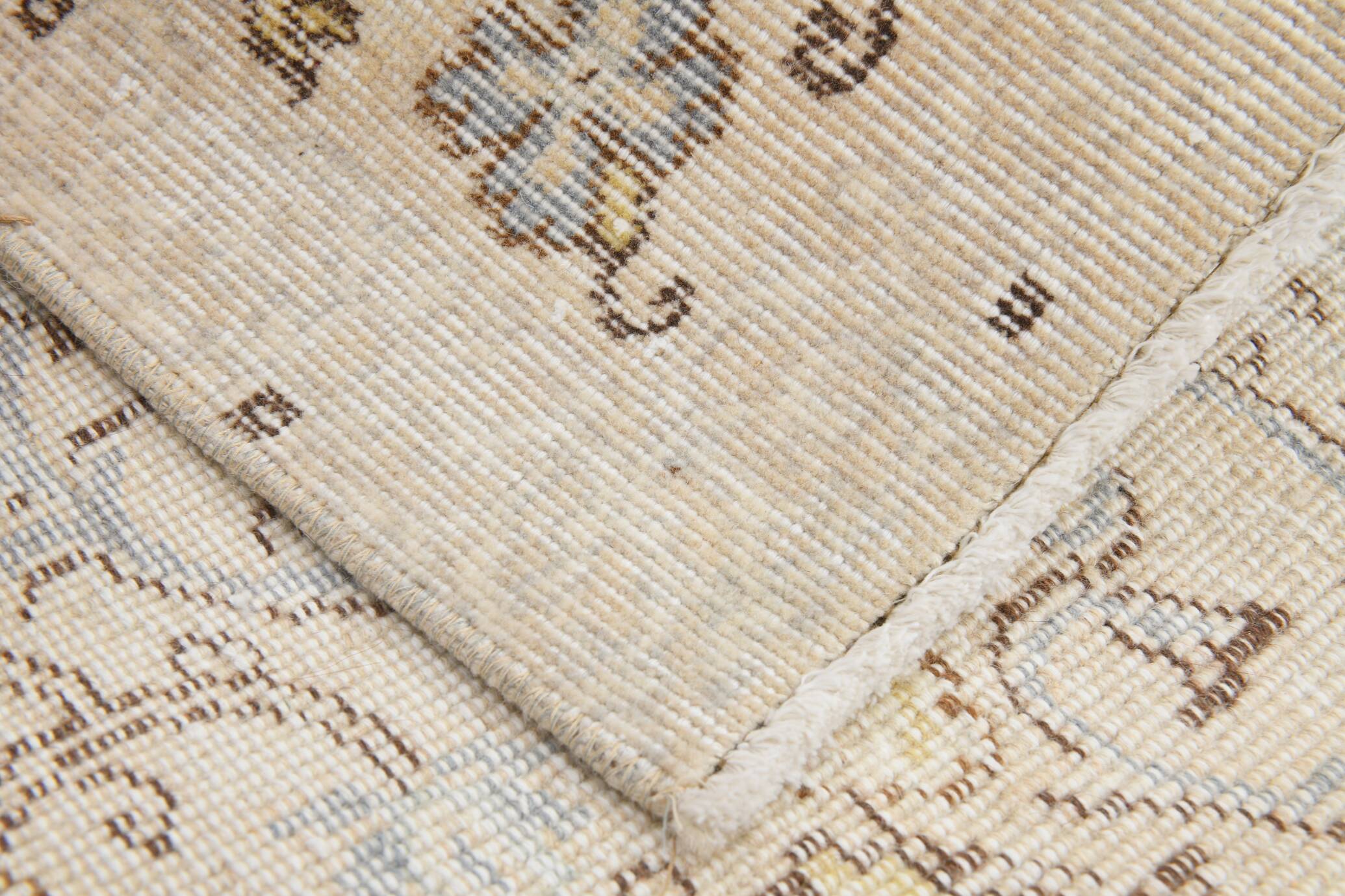 Tapis Turc Vintage Beige, Motif Floral, Tapis de Salon Classique, 170X275Cm