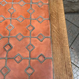 Wooden coffee table and tiles