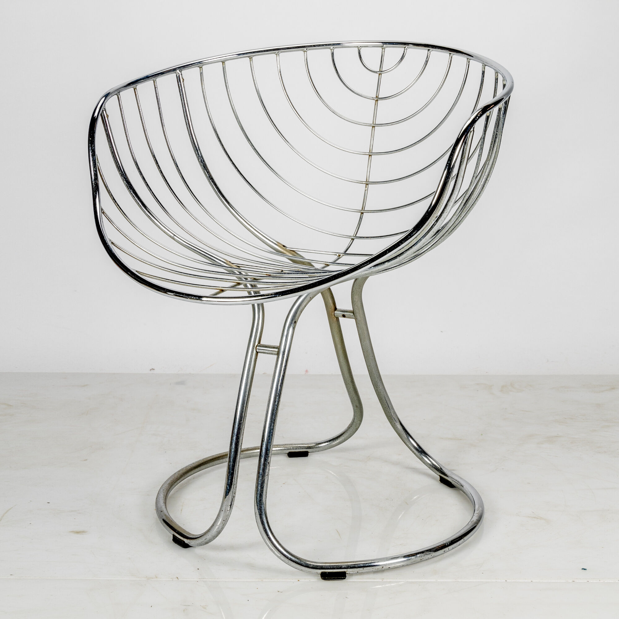 Chaise pan am chromée par Gastone Rinaldi pour rima