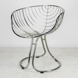 Chrome pan am chair by Gastone Rinaldi for rima